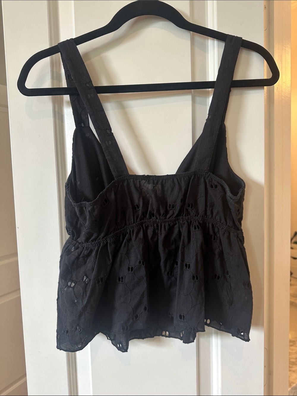 Lulus Peppy Perfection Black Eyelet Embroidered Floral Tank Top - Size L - Picture 3 of 3